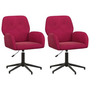 vidaXL Ot&aacute;čacie stoličky k stolu 2 ks 54 x 55 x 90 cm V&iacute;no červen&eacute;