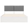 vidaXL Rám postele s čalúneným čelom Svetlosivá 150 x 200 cm