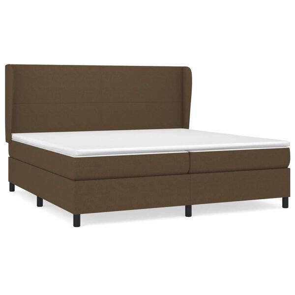 vidaXL Boxspring posteľ s matracom tmavohned&aacute; 200x200 cm l&aacute;tka
