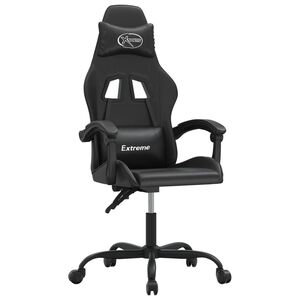 vidaXL Hern&aacute; stolička čierna umel&aacute; koža