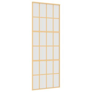 vidaXL Posuvn&eacute; dvere zlat&eacute; 76x205 cm matn&eacute; ESG sklo a hlin&iacute;k
