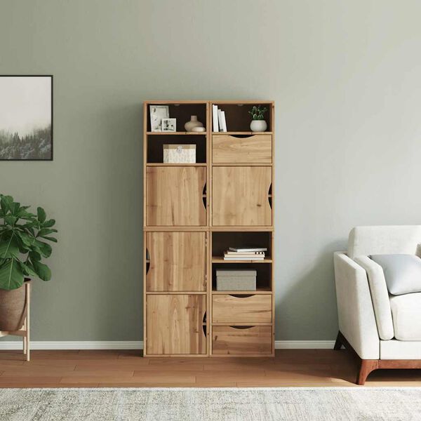 VidaXL Bočná skrinka 4 ks "ODDA" 40x24x79 cm borovicový masív