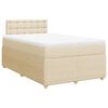 vidaXL Boxspring posteľ s matracom kr&eacute;mov&yacute; 120x200 cm l&aacute;tka