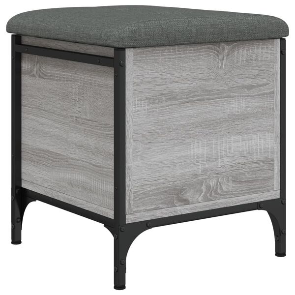 vidaXL &Uacute;ložn&aacute; lavička siv&aacute; sonoma 42x42x45 cm kompozitn&eacute; drevo