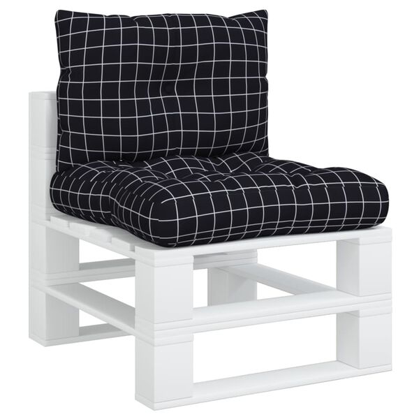 vidaXL Podu&scaron;ky na paletov&uacute; pohovku 2ks čierne k&aacute;rovan&eacute; oxfordsk&aacute; l&aacute;tka