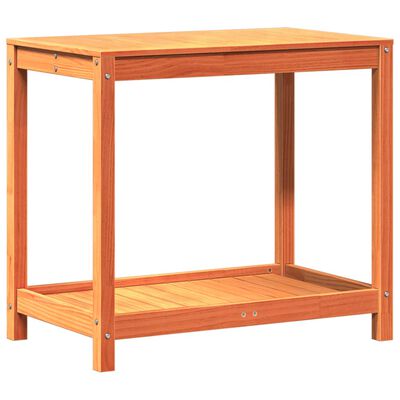 vidaXL Stôl na presádzanie polica voskovohnedý 82,5x35x75 cm borovica