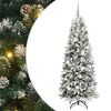 vidaXL Umel&yacute; vianočn&yacute; stromček Biela 180 cm PVC a plast a oceľ a PE