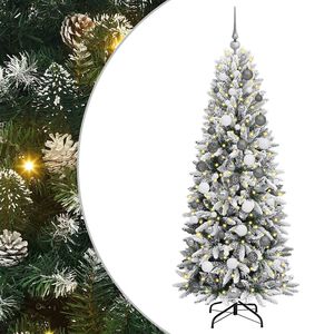 vidaXL Umel&yacute; vianočn&yacute; stromček Biela 180 cm PVC a plast a oceľ a PE
