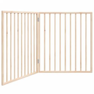 vidaXL Skladacia br&aacute;na pre psa, 2 panely, 160 cm, topoľov&eacute; drevo