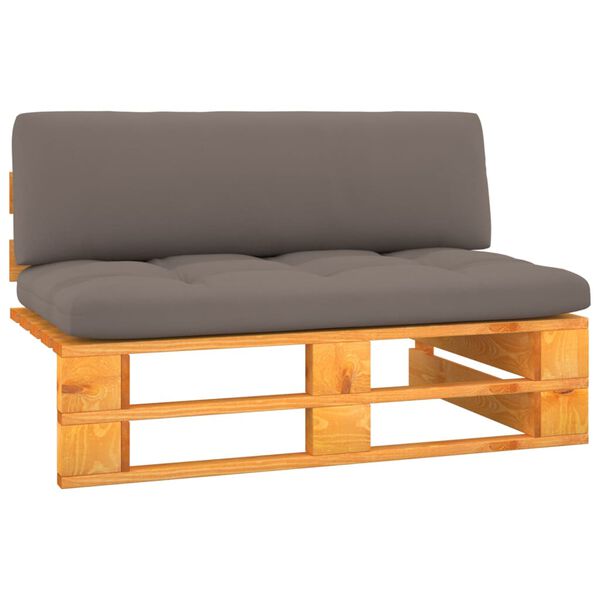 vidaXL Z&aacute;hradn&aacute; stredov&aacute; pohovka z paliet medov&aacute; impregnovan&aacute; borovica