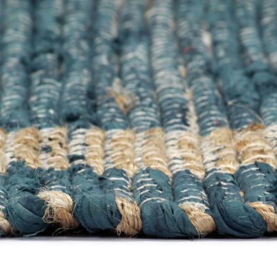 vidaXL Ručne vyrobený jutový koberec modrý 160x230 cm