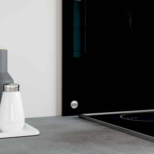 vidaXL Kuchynská zástena, čierna 80x60 cm, tvrdené sklo