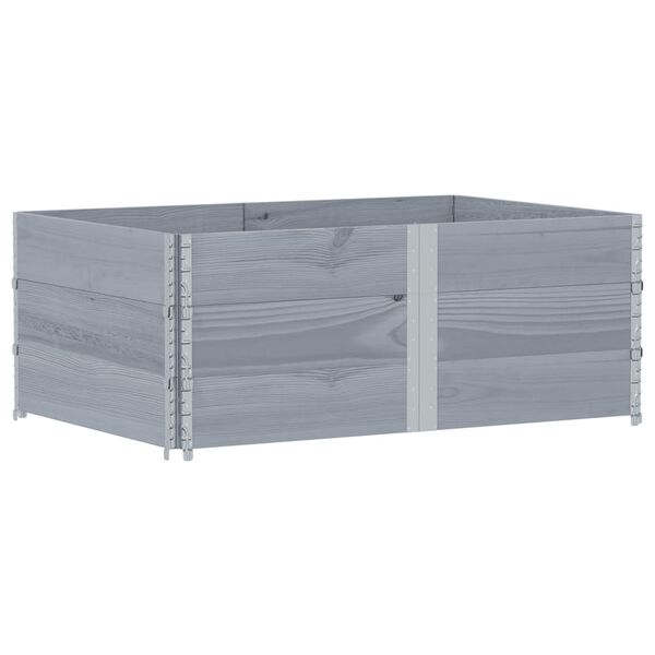 vidaXL Paletov&eacute; ohr&aacute;dky 3 ks siv&eacute; 150x100 cm borovicov&yacute; mas&iacute;v