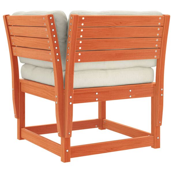 vidaXL 7-dielna záhradná sedacia súprava vankúše voskovohnedá borovica