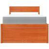 vidaXL Posteľ so z&aacute;suvkami a matracom voskovo hned&aacute; 120x200cm borovica