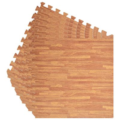 vidaXL Podložka puzzle štruktúra dreva 6 ks 2,16㎡ EVA pena