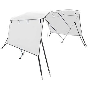 vidaXL Strie&scaron;ka Bimini s 3 obl&uacute;kmi a stenami 183x(137-152)x137 cm