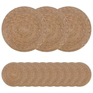 vidaXL Koberčeky z morskej tr&aacute;vy 50 pcs Pr&iacute;rodn&aacute; &Oslash; 30 cm