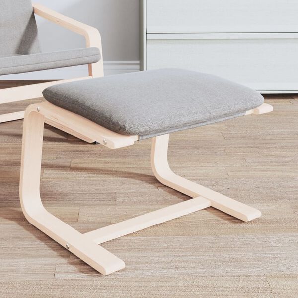 vidaXL Podnožka bledosiv&aacute; 51x41x40 cm l&aacute;tkov&aacute;