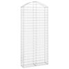 vidaXL Obl&uacute;kov&yacute; gabionov&yacute; k&ocirc;&scaron; 100x30x220/240 cm pozinkovan&eacute; železo