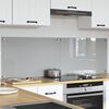 vidaXL Kuchynský backsplash 2 pcs Svetlosivá 80 x 50 cm tvrdené sklo