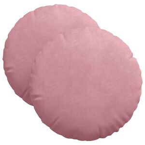 vidaXL Vank&uacute;&scaron;e na sedenie 2 pcs Ružov&aacute; &Oslash; 40 x 13 cm Zamat