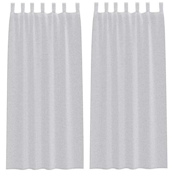 vidaXL Voile záclona 2 pcs Svetlosivá 245 x 140 cm Polyester