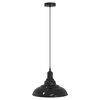 vidaXL Z&aacute;vesn&aacute; lampa s nastaviteľnou v&yacute;&scaron;kou E27 leskl&aacute; čierna &Oslash; 31 cm kovov&aacute;