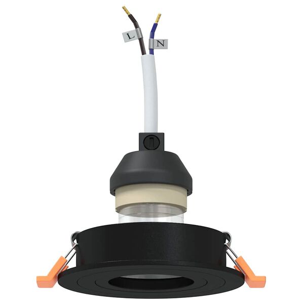 vidaXL Bodové svetlo 24 pcs Čierna 9 x 9 x 2 cm Hliník