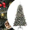 vidaXL Umel&yacute; vianočn&yacute; stromček Zelen&aacute; 180 cm PVC, plast a oceľ