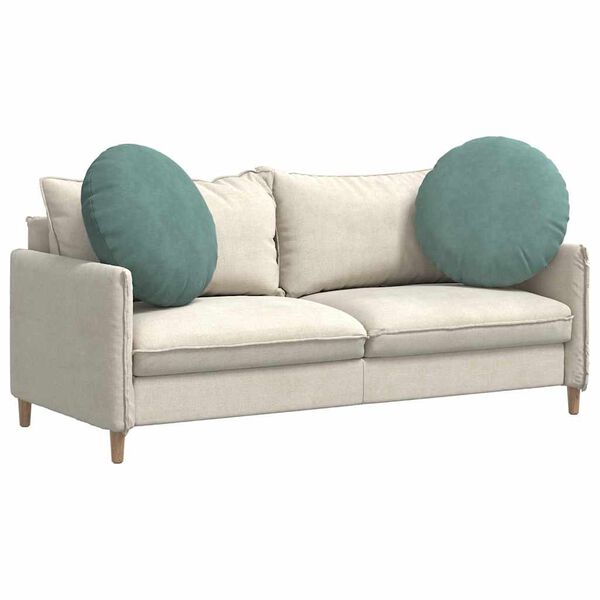 vidaXL Vankúše na sedenie 2 pcs Morská zelená Ø 40 x 13 cm Zamat