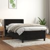 vidaXL Posteľn&yacute; r&aacute;m boxspring s matracom čierny 90x190 cm zamat