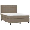 vidaXL Boxspring posteľ s matracom sivohned&yacute; 140x190 cm l&aacute;tka