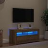 vidaXL TV skrinka s LED dub artisan 90x35x40 cm kompozitn&eacute; drevo