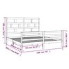 vidaXL Posteľný rám, biely, drevený masív 180x200 cm, Super King