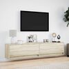 vidaXL TV nástenná skrinka s LED svetlami dub sonoma 180x31x38 cm