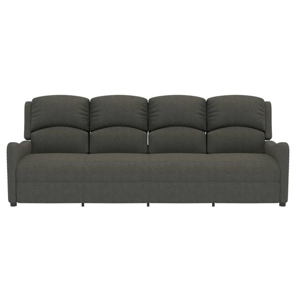 vidaXL 4-miestne skl&aacute;pacie mas&aacute;žne kreslo, tmavosiv&eacute;, l&aacute;tka