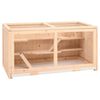 vidaXL Klietka pre &scaron;krečka 104x52x54 cm mas&iacute;vne jedľov&eacute; drevo