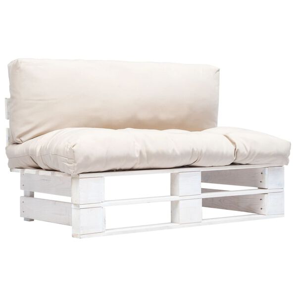 vidaXL Z&aacute;hradn&aacute; pohovka z paliet, pieskov&eacute; podložky, borovica