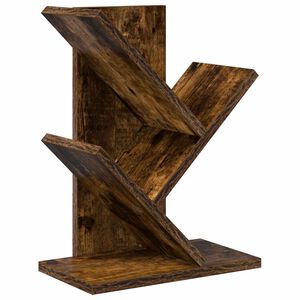 vidaXL Polica na knihy Tree 3-podlažn&aacute; 30 x 18 x 40 cm Dymov&yacute; dub