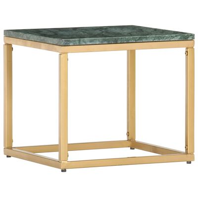vidaXL Konferenčný stolík zelený 40x40x35 cm pravý kameň s mramorovou textúrou