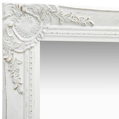 vidaXL Nástenné zrkadlo v barokovom štýle 40x40 cm biele