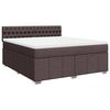 vidaXL Boxspring posteľ s matracom tmavohned&aacute; 180x200 cm l&aacute;tka