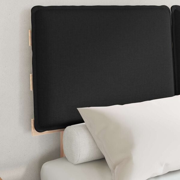 vidaXL R&aacute;m postele s čal&uacute;nen&yacute;m čelom Čierna 120 x 200 cm