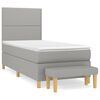 vidaXL Posteľn&yacute; r&aacute;m boxsping s matracom bledosiv&yacute; 90x200 cm l&aacute;tka