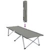 vidaXL Skladacia kempingov&aacute; posteľ 2 pcs Siv&aacute; 194 x 62,5 x 42,5 cm