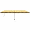 vidaXL Samostatne stojaca automatická markíza 600x350 cm žlto-biela