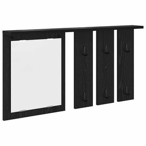 vidaXL Ve&scaron;iak na stenu N&aacute;stenn&aacute; mont&aacute;ž Čierny dub 85 x 10 x 45 cm