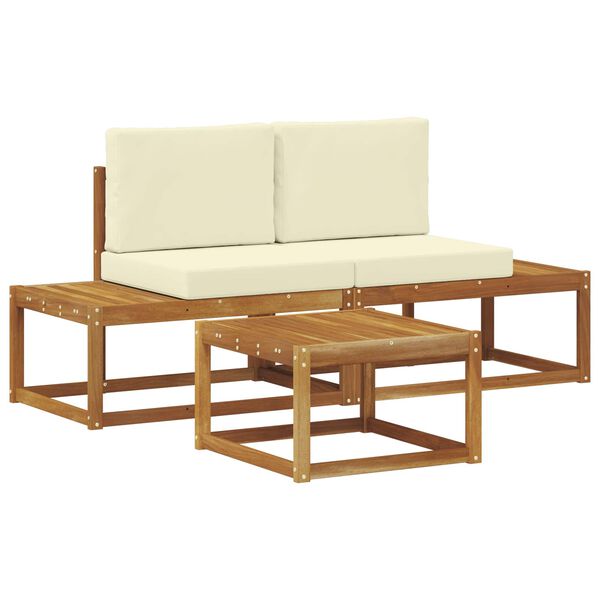 vidaXL Z&aacute;hradn&aacute; s&uacute;prava gaučov s vank&uacute;&scaron;om 3 pcs Pr&iacute;rodn&aacute;