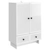 vidaXL Serv&iacute;rovacia skriňa Vysok&yacute; Leskl&yacute; Biely 66 x 34,5 x 95 cm
